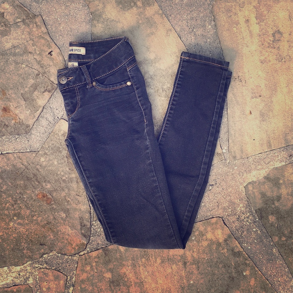 Blue Spice  jeans, size 0, color dark grey.
